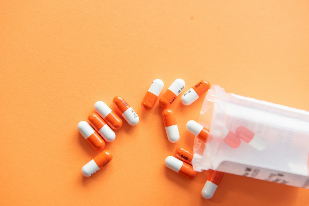 Medical capsules representing post-antibiotic gut recovery
